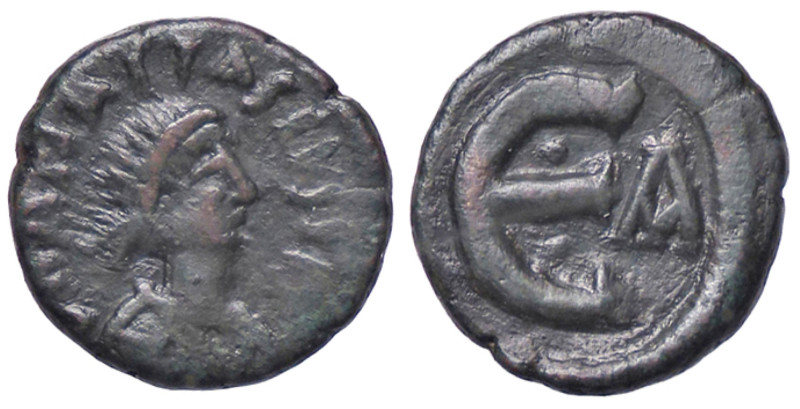 BIZANTINE - Anastasio I (491-518) - Pentanummo Ratto 365/70; Sear 29 (AE g. 2,01...