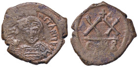 BIZANTINE - Tiberio II (578-582) - Mezzo follis Sear 434 (AE g. 6,7)
qBB