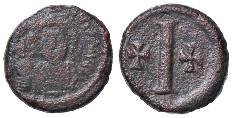 BIZANTINE - Tiberio II (578-582) - Decanummo (Ravenna) Sear 472 (AE g. 3,11)
MB...