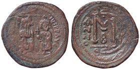 BIZANTINE - Eraclio e Eraclio Costantino (613-638) - Follis Sear 824 (AE g. 10,08)
BB