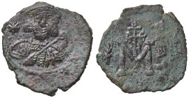 BIZANTINE - Tiberio III (698-705) - Follis Sear 1395 (AE g. 5,28)monogramma 42
BB