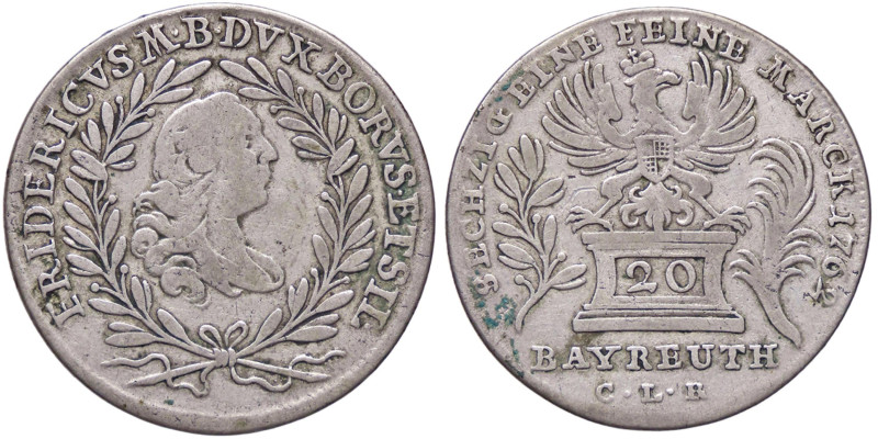 ESTERE - GERMANIA - BRANDEBURGO BAYERUTH - Federico (1735-1763) - 20 Kreuzer 176...