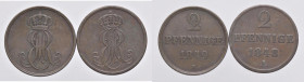 ESTERE - GERMANIA - HANNOVER - Ernst August (1837-1851) - 2 Pfennig 1848 e 1849 A CU
BB