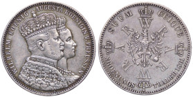 ESTERE - GERMANIA - PRUSSIA - Guglielmo I (1861-1888) - Tallero 1861 - Incoronazione di Guglielmo I e Augusta Kr. 488 AG
BB+