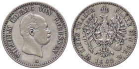 ESTERE - GERMANIA - PRUSSIA - Guglielmo I (1861-1888) - 1/6 di tallero 1862 A Kr. 487 AG
MB/qBB