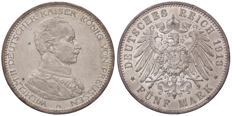 ESTERE - GERMANIA - PRUSSIA - Guglielmo II (1888-1918) - 5 Marchi 1913 A Kr. 536...