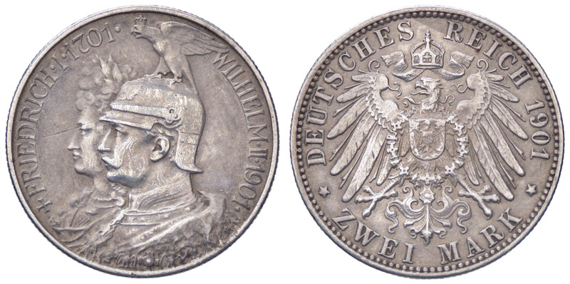 ESTERE - GERMANIA - PRUSSIA - Guglielmo II (1888-1918) - 2 Marchi 1901 - 200 Ann...