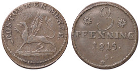 ESTERE - GERMANIA - ROSTOCK - CittÃ Libera - 3 Pfennig 1815 S CU
BB