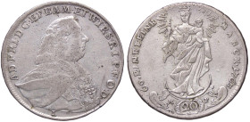 ESTERE - GERMANIA - WURZBURG - Adam Friedrich von Seinsheim (1755-1779) - 20 Kreuzer 1763 Kr. 358 AG
MB+/qBB