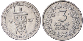 ESTERE - GERMANIA - Repubblica di Weimar (1919-1933) - 3 Marchi 1925 A Kr. 46 AG Colpetto
SPL