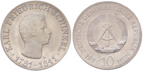 ESTERE - GERMANIA - Repubblica Democratica (1949-1990) - 10 Marchi 1966 - Schinkel Kr. 15.1 R AG
FDC