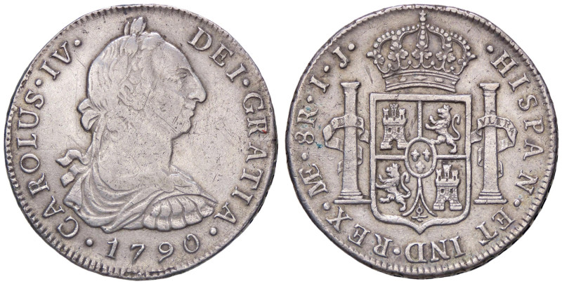 ESTERE - PERU' - Carlo IV (1788-1808) - 8 Reales 1790 IJ Kr. 87 AG
BB/BB+