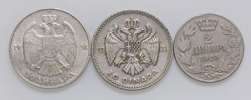 ESTERE - YUGOSLAVIA - Alessandro I (1921-1934) - 20 Dinari 1931 e 1938 AG 2 dina...