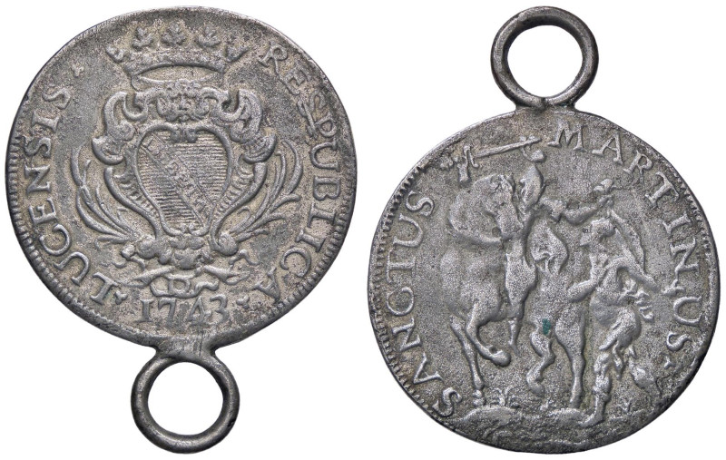 ZECCHE ITALIANE - LUCCA - Repubblica (1369-1799) - Scudo 1743 (AG g. 25,39) Fals...