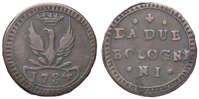 ZECCHE ITALIANE - MODENA - Ercole III dâ€™Este (1780-1796) - Da 2 Bolognini 1784...