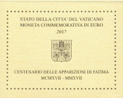 ZECCHE ITALIANE - ROMA - Francesco (2013) - 2 Euro 2017 A. V - Centenario delle apparizioni di Fatima NI In confezione
FDC