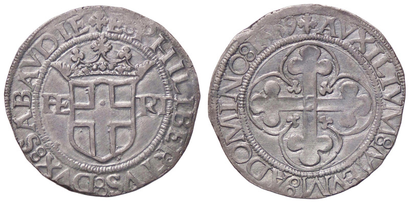 SAVOIA - Emanuele Filiberto (1553-1580) - 4 Grossi 1559 MIR 518e R (MI g. 5,44) ...