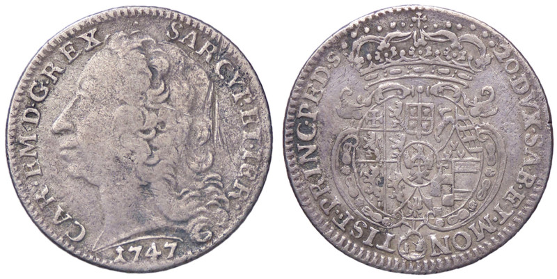 SAVOIA - Carlo Emanuele III (1730-1773) - Lira 1747 Mont. 90 R AG
qBB