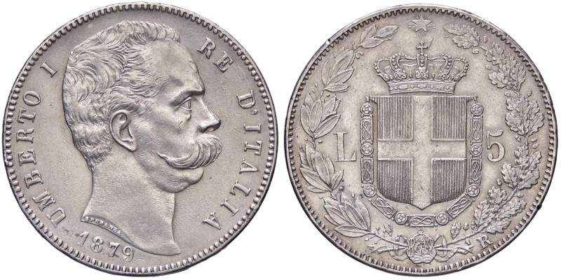 SAVOIA - Umberto I (1878-1900) - 5 Lire 1879 Pag. 590; Mont. 33 AG
qSPL