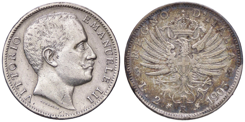 SAVOIA - Vittorio Emanuele III (1900-1943) - 2 Lire 1905 Aquila Pag. 729; Mont. ...