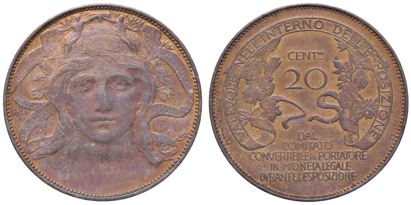 SAVOIA - Vittorio Emanuele III (1900-1943) - 20 Centesimi 1906 Fiera di Milano P...