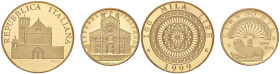 REPUBBLICA ITALIANA - Repubblica Italiana (monetazione in lire) (1946-2001) - 100.000 e 50.000 lire 1999 Mont. 11-12 AU Lotto di due monete
FS