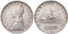 REPUBBLICA ITALIANA - Repubblica Italiana (monetazione in lire) (1946-2001) - 500 Lire 1960 - Caravelle Mont. 5 AG
qFDC