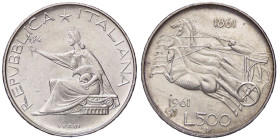 REPUBBLICA ITALIANA - Repubblica Italiana (monetazione in lire) (1946-2001) - 500 Lire 1961 - Centenario Mont. 3 AG
qFDC/FDC