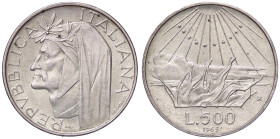 REPUBBLICA ITALIANA - Repubblica Italiana (monetazione in lire) (1946-2001) - 500 Lire 1965 - Dante Mont. 4 AG
FDC