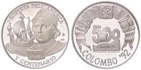 REPUBBLICA ITALIANA - Repubblica Italiana (monetazione in lire) (1946-2001) - 500 Lire 1992 - Colombo Mont. 36bis AG In scatola
FS