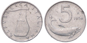 REPUBBLICA ITALIANA - Repubblica Italiana (monetazione in lire) (1946-2001) - 5 Lire 1956 Mont. 8 RR IT Segno al bordo
BB+