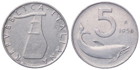 REPUBBLICA ITALIANA - Repubblica Italiana (monetazione in lire) (1946-2001) - 5 Lire 1956 Mont. 8 RR IT Punti di corrosione
qBB