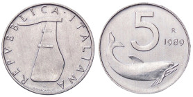 REPUBBLICA ITALIANA - Repubblica Italiana (monetazione in lire) (1946-2001) - 5 Lire 1989 Mont. 34 NC IT Timone rovesciato
FDC