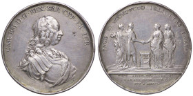 MEDAGLIE - SAVOIA - Carlo Emanuele III (1730-1773) - Medaglia 1750 - Nozze del figlio Vittorio Amedeo III con Maria Antonia di Borbone U. di S. 81,15 ...