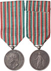 MEDAGLIE - SAVOIA - Vittorio Emanuele II Re d'Italia (1861-1878) - Medaglia Guerre d' Indipendenza e UnitÃ d' Italia Bini 46 AG Opus: Canzani Ã˜ 32
B...