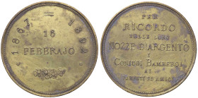 MEDAGLIE - VARIE - Medaglia 1892 - Ricordo nozze d'argento MD Ã˜ 63
BB+