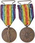 MEDAGLIE ESTERE - FRANCIA - Terza Repubblica (1870-1940) - Medaglia 1914-1918 - Interalleata per la vittoria della I guerra mondiale AE Ã˜ 36
bello S...