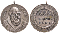 MEDAGLIE ESTERE - GERMANIA - Medaglia Medaglia Hans Sachs (AG g. 37,08) Ã˜ 46
qSPL