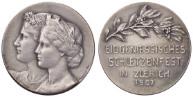 MEDAGLIE ESTERE - SVIZZERA - ZURIGO - Medaglia 1907 AG Ã˜ 27
qSPL