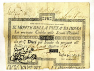 CARTAMONETA - STATO PONTIFICIO - Sacro Monte della PietÃ di Roma (1785-1797) da 16 scudi Gav. 1
BB+