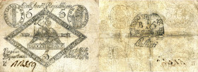 CARTAMONETA - STATO PONTIFICIO - Repubblica Romana Assegnati (1798) - 5 Baiocchi Anno 7 Gav. 60 RRR Ballanti Restauri centrali
MB