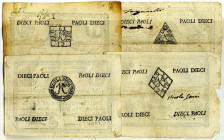 CARTAMONETA - STATO PONTIFICIO - Repubblica Romana Assegnati (1798) - Serie Anno 7 Galli (insieme dei 4 segni)
qBBÃ·qSPL