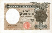 CARTAMONETA - BANCA d'ITALIA - Vittorio Emanuele III (1900-1943) - 25 Lire 22/01/1919 - Aquila Latina Alfa 102; Lireuro 1C RRR Canovai/Sacchi
SPL