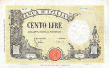 CARTAMONETA - BANCA d'ITALIA - Luogotenenza (1944-1946) - 100 Lire - Barbetti 10/10/1944 Alfa 376; Lireuro 24A Azzolini/Urbini Stirato
BB