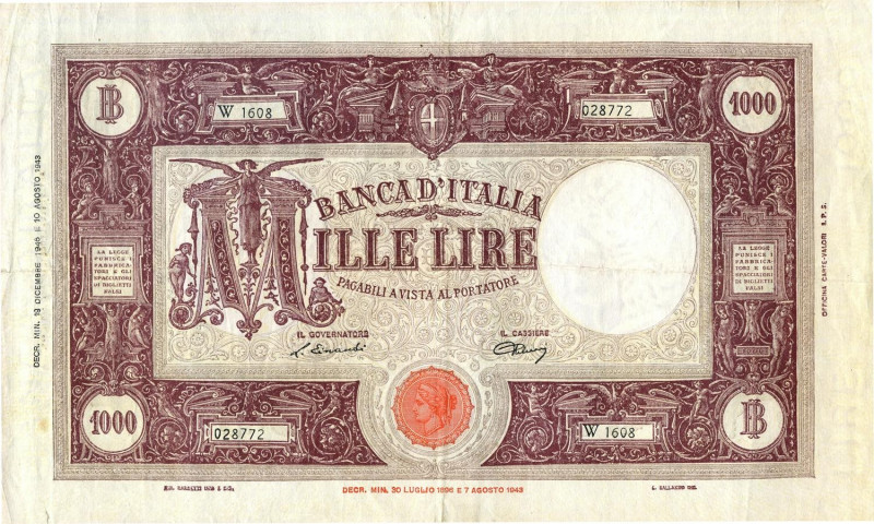 CARTAMONETA - BANCA d'ITALIA - Repubblica Italiana (monetazione in lire) (1946-2...