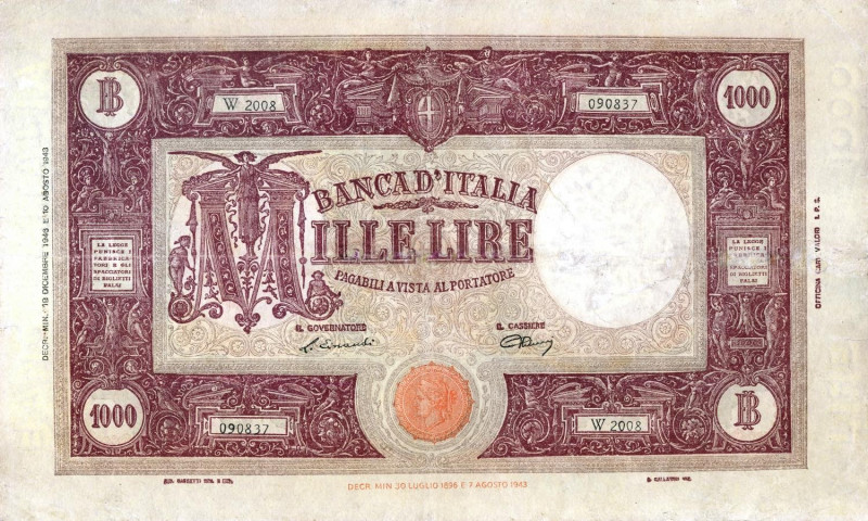 CARTAMONETA - BANCA d'ITALIA - Repubblica Italiana (monetazione in lire) (1946-2...