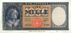 CARTAMONETA - BANCA d'ITALIA - Repubblica Italiana (monetazione in lire) (1946-2001) - 1.000 Lire - Medusa 15/09/1959 Alfa 698; Lireuro 54D Menichella...