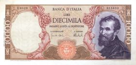 CARTAMONETA - BANCA d'ITALIA - Repubblica Italiana (monetazione in lire) (1946-2001) - 10.000 Lire - Michelangelo 15/02/1973 Alfa 856; Lireuro 74 G Ca...