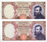 CARTAMONETA - BANCA d'ITALIA - Repubblica Italiana (monetazione in lire) (1946-2001) - 10.000 Lire - Michelangelo 1968 e 1973
BB+Ã·SPL