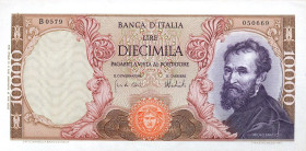 CARTAMONETA - BANCA d'ITALIA - Repubblica Italiana (monetazione in lire) (1946-2001) - 10.000 Lire - Michelangelo 27/11/1973 Alfa 857; Lireuro 74 H Ca...